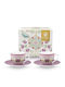 PiP Studio Lily & Lotus Σετ Φλιτζάνια Espresso από Πορσελάνη Λευκά 120ml 2τμχ