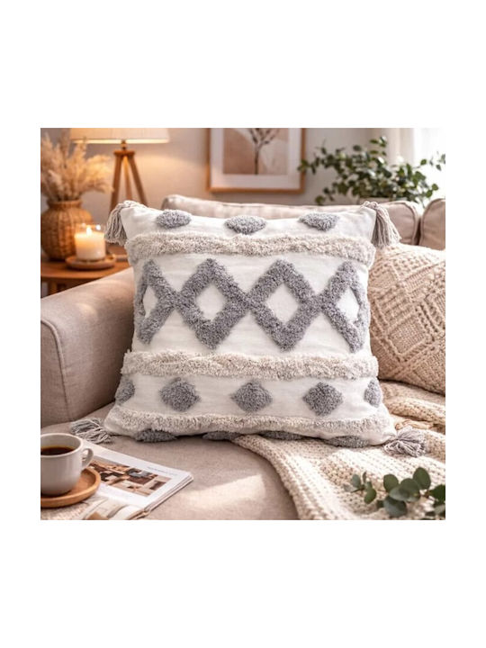 ForHome Decorative Pillow Case Gray 45x45cm