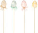 Easter Decorations Eggs Checkered Stick 4 Pieces