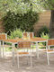 Garden & Outdoor Furniture Sets Dining Room Set 5 Pieces Brown