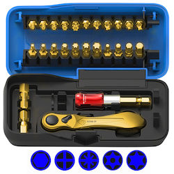 King Tony 1029t Titanium Series Ratchet Bit Set 26 Pieces