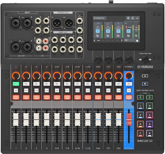 Yamaha MGX12 CMGX12BK Analoge Konsole 18 Kanäle & Bluetooth