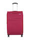 RCM Large Red Travel Suitcase with 4 Wheels Height 78cm