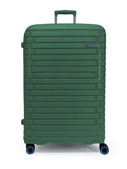 Bg Berlin Μεγάλη Βαλίτσα Ταξιδίου Dark Green με 4 Ρόδες Ύψους 76εκ.
