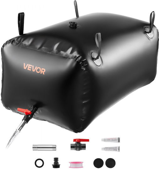 Vevor Plastic Water / Petroleum Cylindrical Vertical Storage Tank 240lt Black
