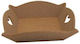 Дървен Диск 27x27x9см Дръжки Сърце Mdf