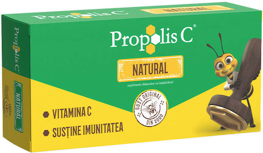 Fiterman Pharma Propolis C Natural Vitamina Pentru Întărirea Imunității Pielii Și Acțiune Antioxidantă 100mg 30 Capsule