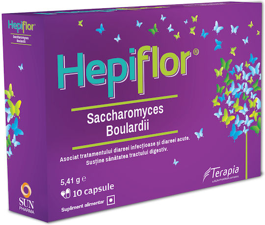 Hepiflor Saccharomyces Boulardii 10 Plicuri cu Aromă de Portocală