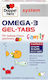 Doppelherz Omega 3 Gel Tabs Family Ulei de Pește Potrivit Pentru Copii 60 Comprimate Masticabile Cu Aromă Delicioasă Căpșună