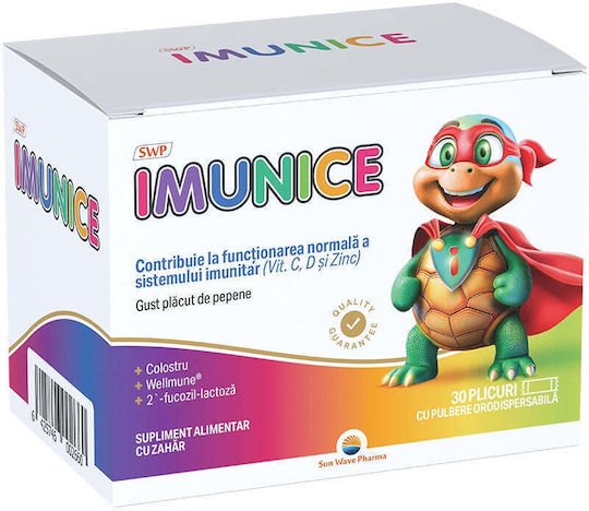 Sun Wave Pharma Imunice Supliment Pentru Întărirea Sistemului Imunitar 30 Plicuri Aromă Pepene Verde
