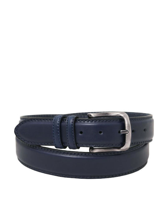 Tuscany Leather Herren Gürtel Leder Navy Blau