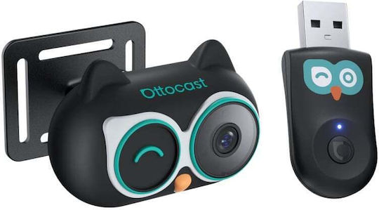 Ottocast Adaptor Multimedia Wireless 2-în-1 Carplay Android Auto Monitor Video Pentru Bebeluși 1080p Plug Play Negru