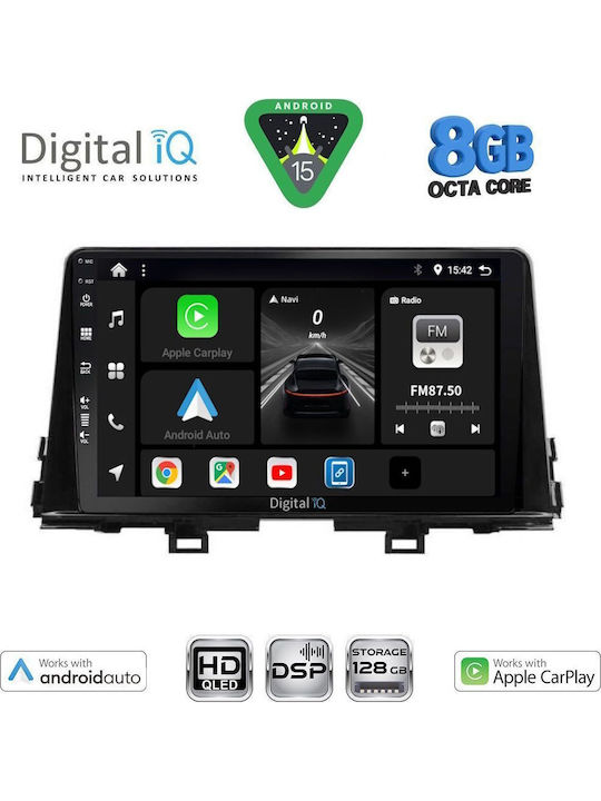 Digital IQ Car Audio System for Kia Picanto 2021+ with Touch Screen 9" Digital IQ BXF 7310 CPAA Bluetooth USB Wi-Fi GPS Apple CarPlay Android Auto
