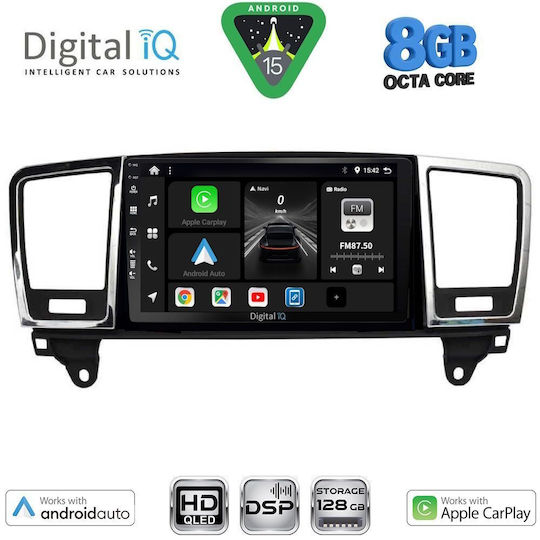 Digital IQ Ηχοσύστημα Αυτοκινήτου για Mercedes-Benz ML / GL Class 2011-2019 (Bluetooth/USB/WiFi/GPS/Apple-Carplay/Android-Auto) με Οθόνη Αφής 9"