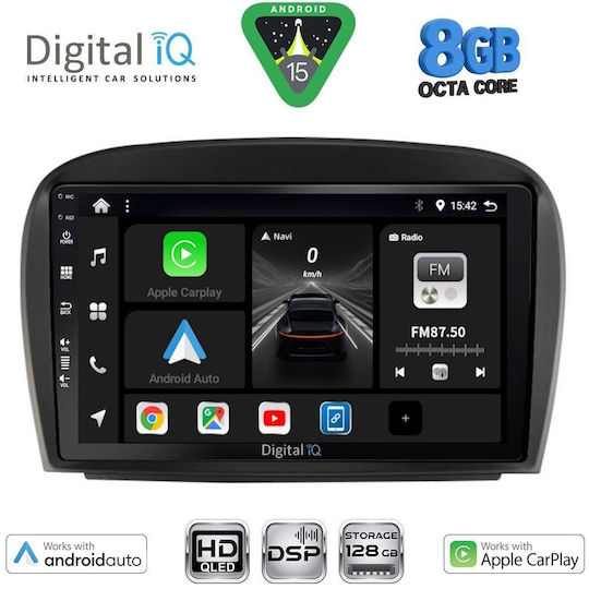 Digital IQ Ηχοσύστημα Αυτοκινήτου για Mercedes-Benz SL 2006-2012 (Bluetooth/USB/WiFi/GPS/Apple-Carplay/Android-Auto) με Οθόνη Αφής 9"