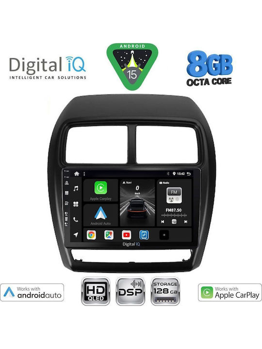Digital IQ Car Audio System for Mitsubishi Asx 2020-2023 Bluetooth USB WiFi GPS Apple CarPlay Android Auto with 9" Touch Screen