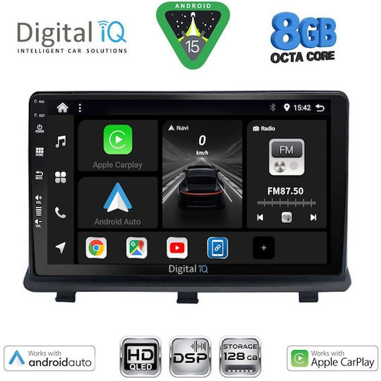 Digital IQ Car Audio System for Opel Antara 2006-2016 (Bluetooth/USB/WiFi/GPS/Apple CarPlay/Android Auto) with 9" Touch Screen
