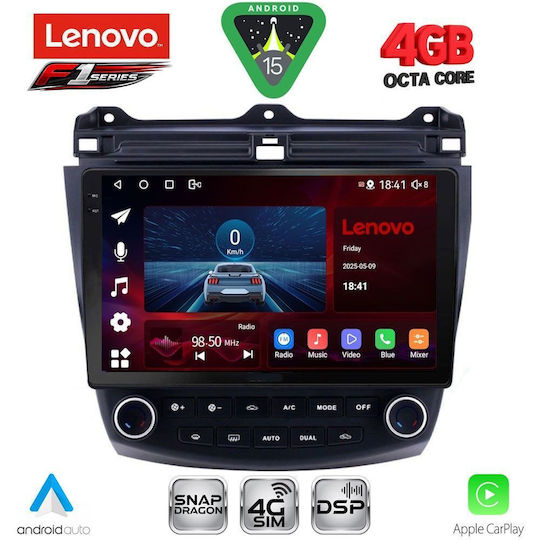 Lenovo Car Audio System for Honda Accord 2003-2007 Bluetooth USB WiFi GPS Apple CarPlay Android Auto with 10" Touch Screen