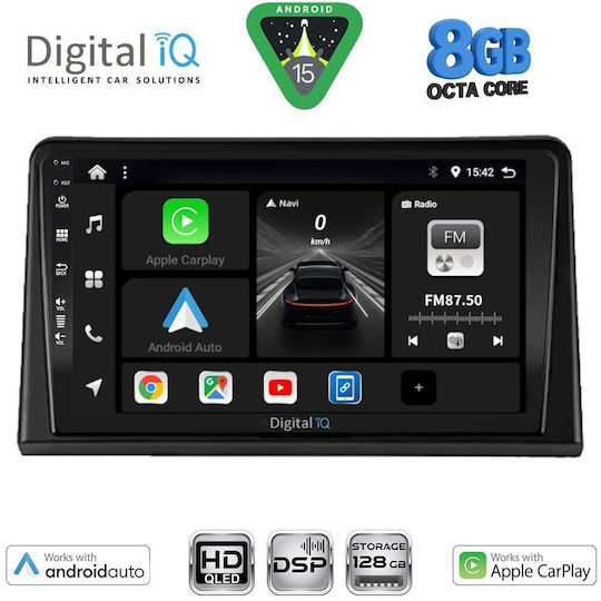 Digital IQ Ηχοσύστημα Αυτοκινήτου για Renault Express 2020 (Bluetooth/USB/WiFi/GPS/Apple-Carplay/Android-Auto) με Οθόνη Αφής 9"