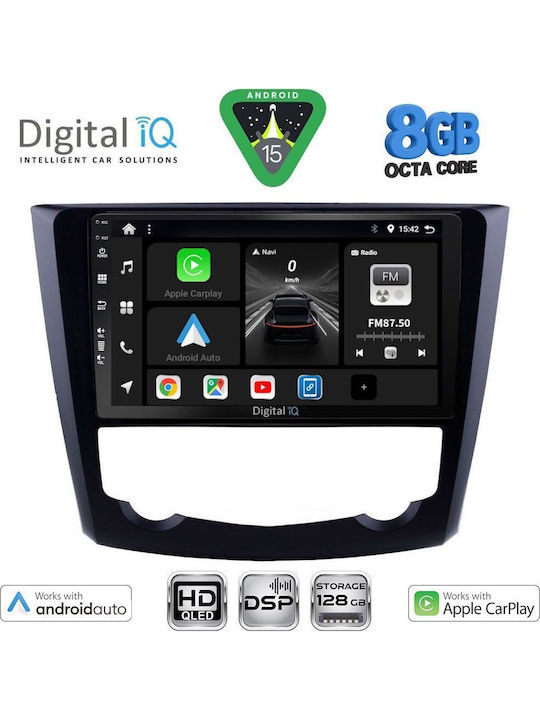 Digital IQ Car Audio System for Renault Kadjar 2015-2022 Bluetooth USB WiFi GPS Apple CarPlay Android Auto with 9" Touch Screen