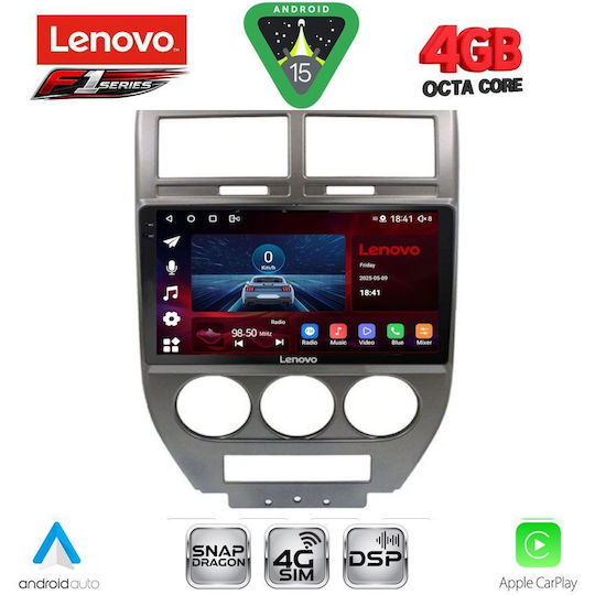 Lenovo Ηχοσύστημα Αυτοκινήτου για Jeep Compass / Patriot 2007-2016 (Bluetooth/USB/WiFi/GPS/Apple-Carplay/Android-Auto) με Οθόνη Αφής 10"