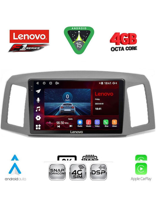 Lenovo Car Audio System for Jeep Grand Cherokee 2005-2007 (Bluetooth/USB/WiFi/GPS/Apple CarPlay/Android Auto) with 10" Touch Screen