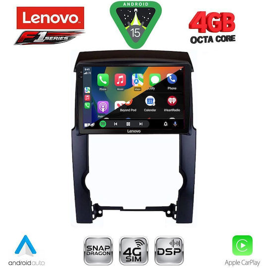Lenovo Car Audio System for Kia Sorento 2009-2014 (Bluetooth/USB/WiFi/GPS/Apple CarPlay/Android Auto) with 10" Touch Screen