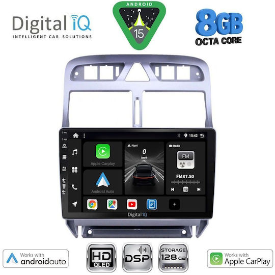 Digital IQ Ηχοσύστημα Αυτοκινήτου για Peugeot 307 2001-2008 (Bluetooth/USB/WiFi/GPS/Apple-Carplay/Android-Auto) με Οθόνη Αφής 9"
