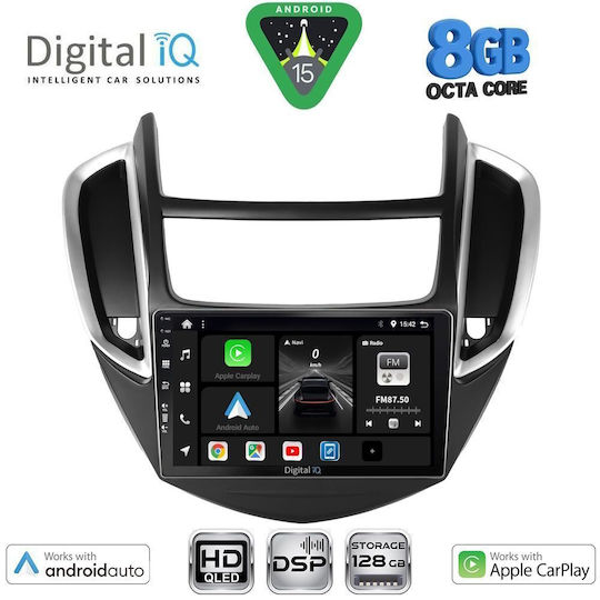 Digital IQ Ηχοσύστημα Αυτοκινήτου για Chevrolet Trax 2014-2022 (Bluetooth/USB/WiFi/GPS/Apple-Carplay/Android-Auto) με Οθόνη Αφής 9"