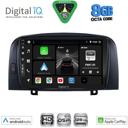 Digital IQ Ηχοσύστημα Αυτοκινήτου για Hyundai Sonata 2006-2009 (Bluetooth/USB/WiFi/GPS/Apple-Carplay/Android-Auto) με Οθόνη Αφής 9"