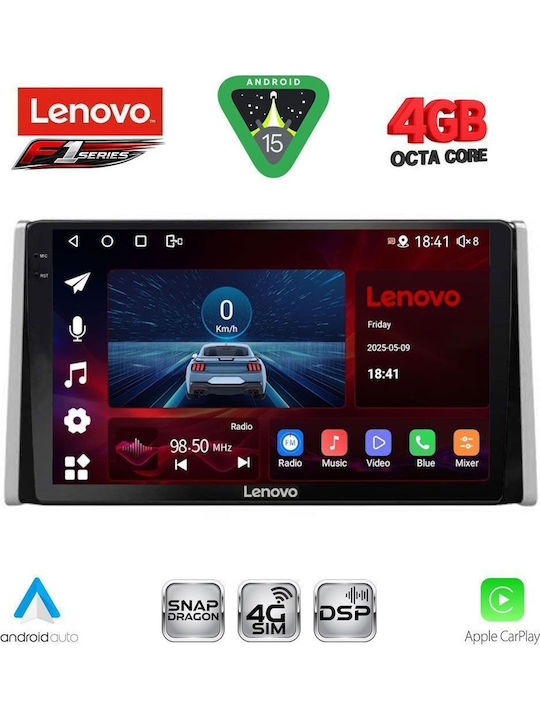 Lenovo Car Audio System for Toyota RAV 4 2019 (Bluetooth USB WiFi GPS Apple CarPlay Android Auto) with 10" Touch Screen