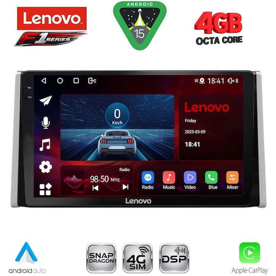 Lenovo Ηχοσύστημα Αυτοκινήτου για Toyota RAV 4 2019 (Bluetooth/USB/WiFi/GPS/Apple-Carplay/Android-Auto) με Οθόνη Αφής 10"