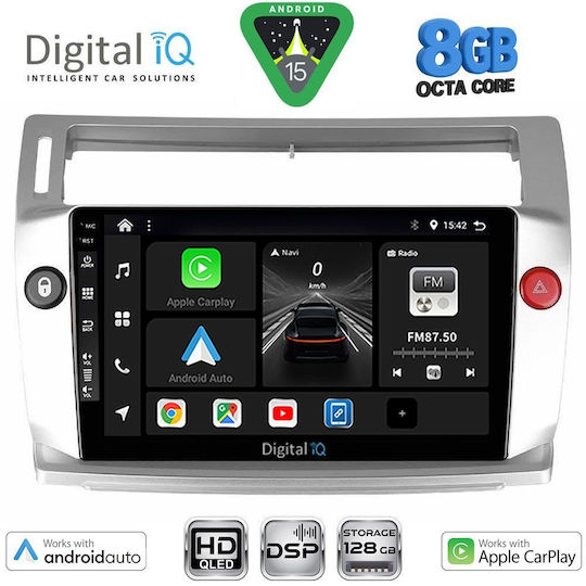 Digital IQ Ηχοσύστημα Αυτοκινήτου για Citroen C4 2004-2011 (Bluetooth/USB/WiFi/GPS/Apple-Carplay/Android-Auto) με Οθόνη Αφής 9"