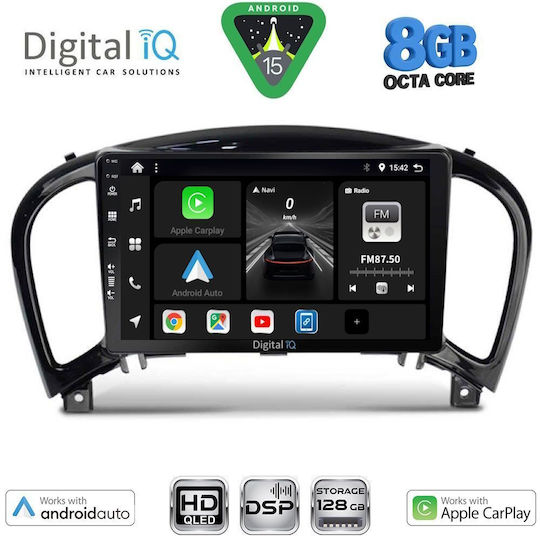 Digital IQ Ηχοσύστημα Αυτοκινήτου για Nissan Juke 2009-2020 (Bluetooth/USB/WiFi/GPS/Apple-Carplay/Android-Auto) με Οθόνη Αφής 9"
