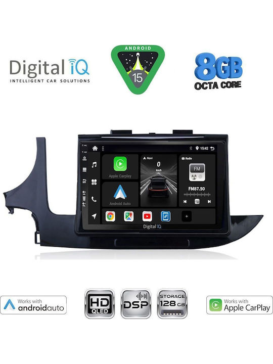 Digital IQ Car Audio System for Opel Mokka 2016-2021 Bluetooth USB WiFi GPS Apple CarPlay Android Auto with 9" Touch Screen