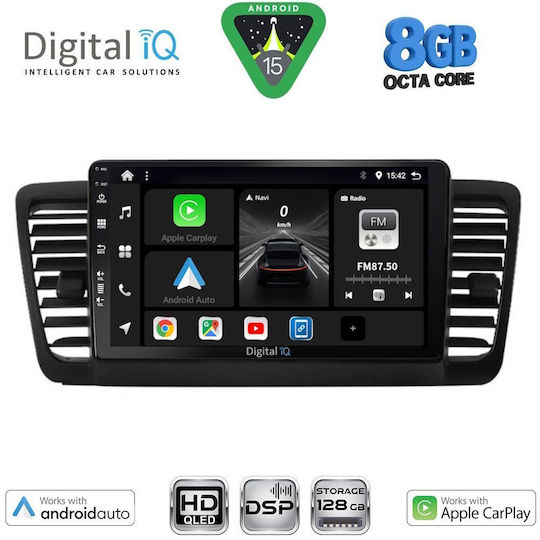 Digital IQ Car Audio System for Subaru Legacy / Outback 2002-2008 (Bluetooth/USB/WiFi/GPS/Apple CarPlay/Android Auto) with 9" Touch Screen