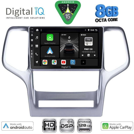 Digital IQ Car Audio System for Jeep Grand Cherokee 2011-2014 (Bluetooth/USB/WiFi/GPS/Apple CarPlay/Android Auto) with 9" Touch Screen