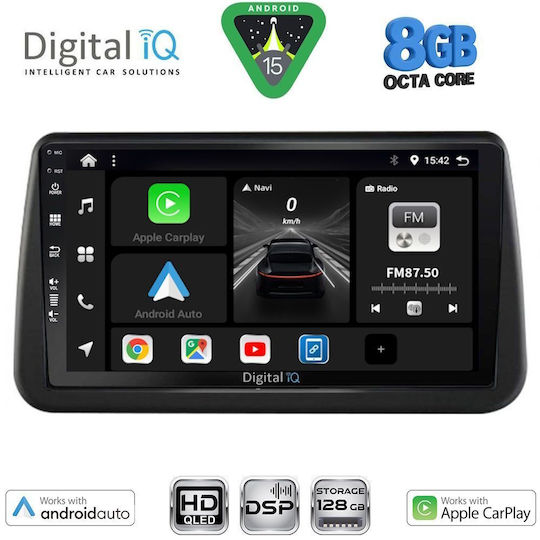 Digital IQ Car Audio System for Opel Meriva 2010-2017 (Bluetooth/USB/WiFi/GPS/Apple CarPlay/Android Auto) with 9" Touch Screen