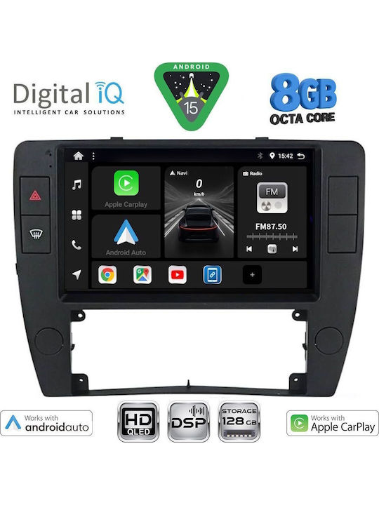 Digital IQ Car Audio System for Volkswagen Passat 2000-2005 (Bluetooth/USB/WiFi/GPS/Apple CarPlay/Android Auto) with 9" Touch Screen