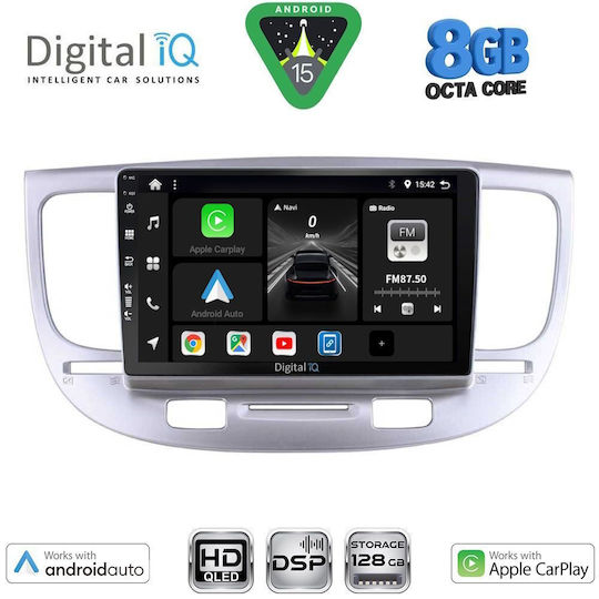Digital IQ Car Audio System for Kia Rio 2005-2011 Bluetooth USB WiFi GPS Apple CarPlay Android Auto with 9" Touch Screen
