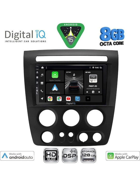 Digital IQ Car Audio System Hummer H3 2005-2009 Bluetooth USB WiFi GPS Apple CarPlay Android Auto with 9" Touch Screen