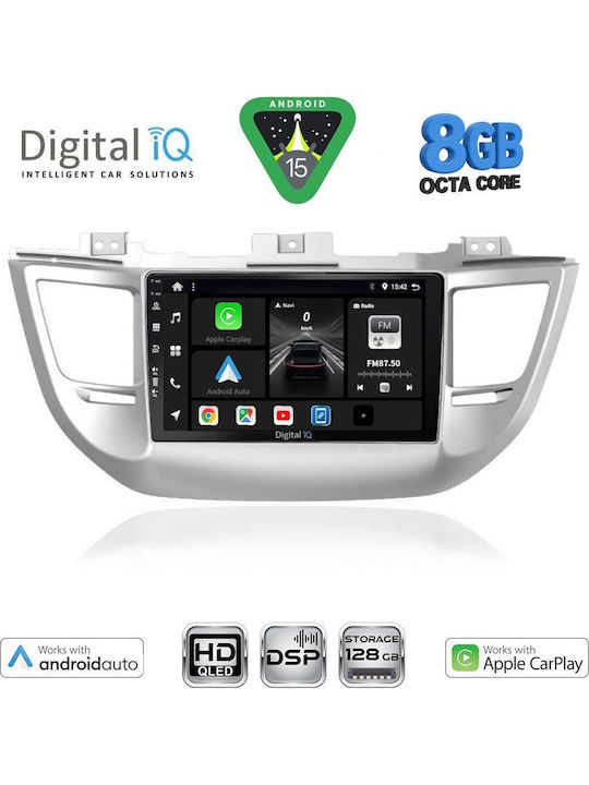 Digital IQ Car Audio System for Hyundai Tucson 2015-2019 Bluetooth USB WiFi GPS Apple CarPlay Android Auto with 9" Touch Screen