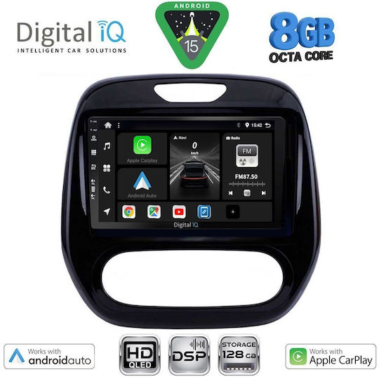 Digital IQ Ηχοσύστημα Αυτοκινήτου για Renault Captur 2013-2019 (Bluetooth/USB/WiFi/GPS/Apple-Carplay/Android-Auto) με Οθόνη Αφής 9"