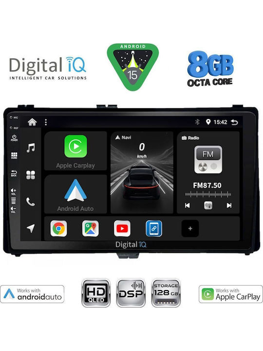 Digital IQ Car Audio System for Toyota Auris Aygo X Corolla 2017-2019 Bluetooth USB Wi-Fi GPS Apple CarPlay Android Auto with 9 Inch Touch Screen DIGITAL IQ BXF 7703 CPAA