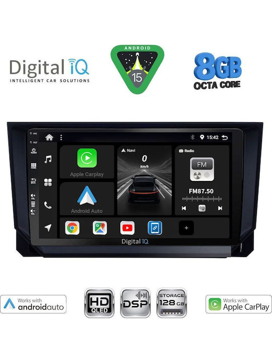 Digital IQ Car Audio System for Seat Arona and Ibiza 2018-2022 Bluetooth USB Wi-Fi GPS Apple CarPlay Android Auto with 9-Inch Touch Screen Digital IQ BXF 7573 CPAA