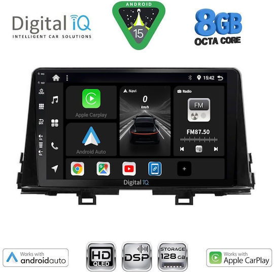 Digital IQ Car Audio System for Kia Picanto 2017-2021 (Bluetooth/USB/WiFi/GPS/Apple CarPlay/Android Auto) with 9" Touch Screen