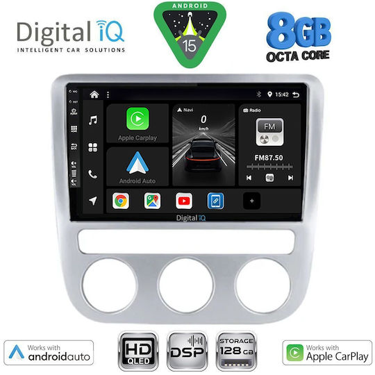 Digital IQ Ηχοσύστημα Αυτοκινήτου για Volkswagen Eos / Scirocco 2006-2016 με Clima (Bluetooth/USB/WiFi/GPS/Apple-Carplay/Android-Auto) με Οθόνη Αφής 9"