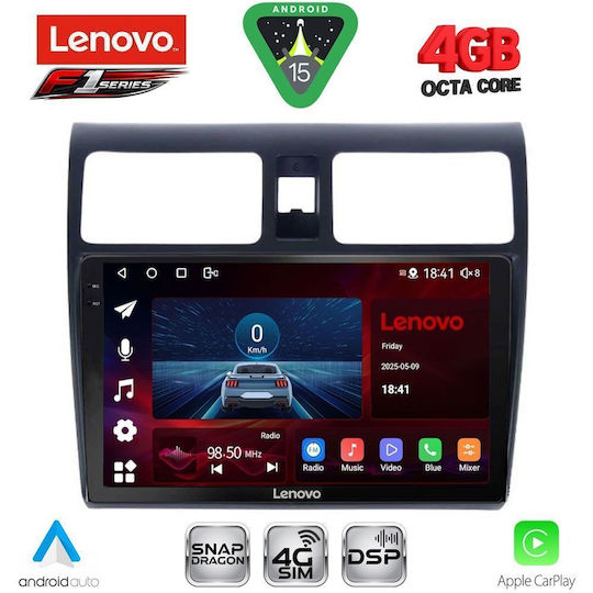 Lenovo Car Audio System for Suzuki Swift 2005-2011 (Bluetooth/USB/WiFi/GPS/Apple CarPlay/Android Auto) with 10" Touch Screen