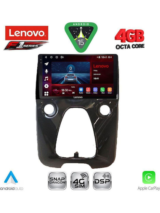 Lenovo Car Audio System for Toyota Aygo 2014-2022 with A/C Bluetooth USB WiFi GPS Apple CarPlay Android Auto with 10" Touch Screen