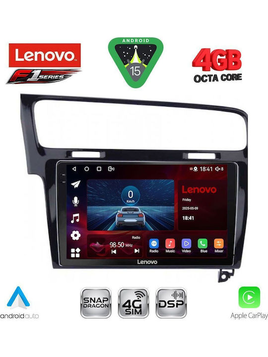 Lenovo Car Audio System for Volkswagen Golf 2013-2020 (Bluetooth/USB/WiFi/GPS/Apple CarPlay/Android Auto) with 10" Touch Screen